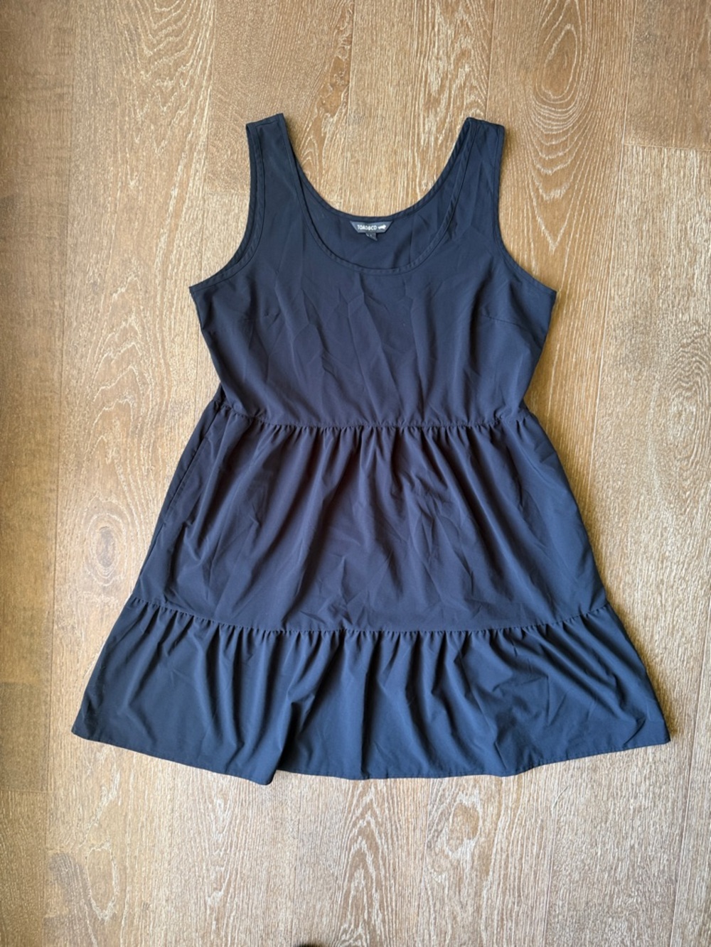 Toad&Co Black Tiered Mini Dress